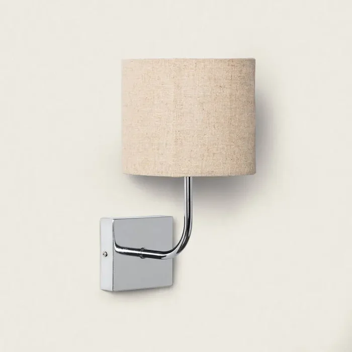 Wollen Metal Wall Lamp in Silver – Ledkia