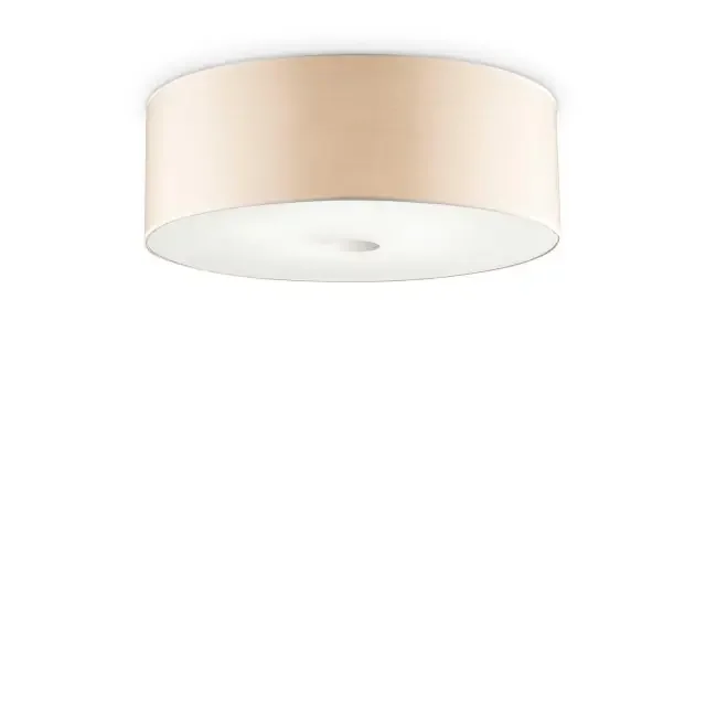 Woody PL5 5 Light Wooden Shaded Flush Ceiling Light