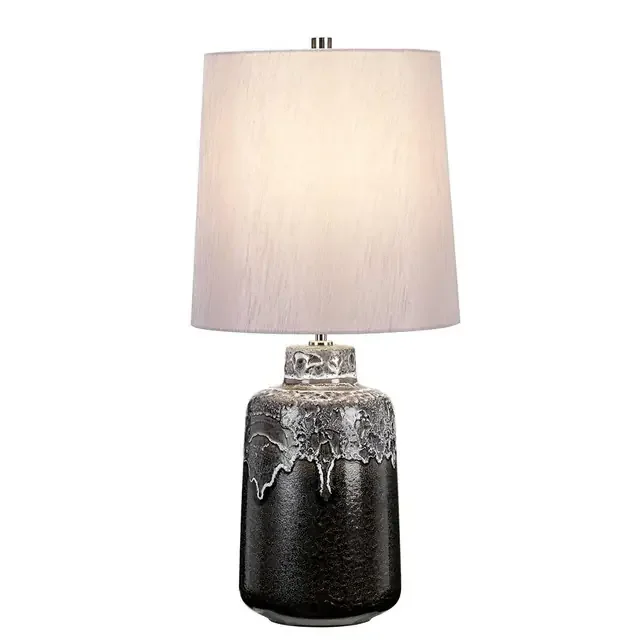 Woolwich Graphite with Silver Shade Table Lamp