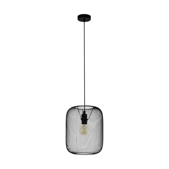 Wrington Black Steel Wire Mesh Medium Pendant Light