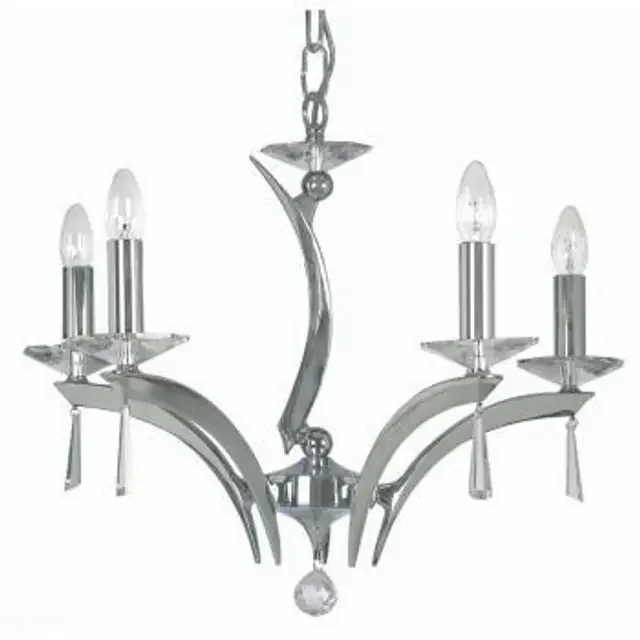 Wroxton 5 Light Chrome Chandelier Pendant Light
