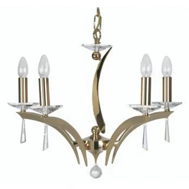 Wroxton 5 Light Gold Chandelier Pendant Light