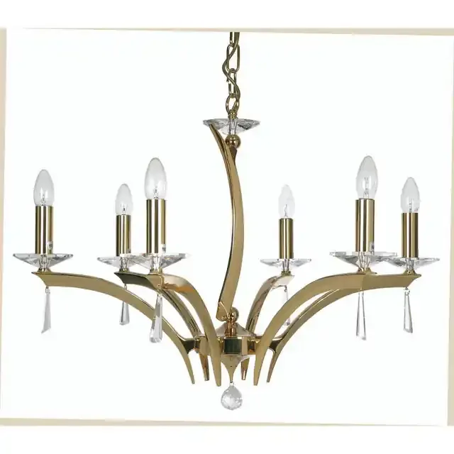 Wroxton 6 Light Gold Chandelier Pendant Light