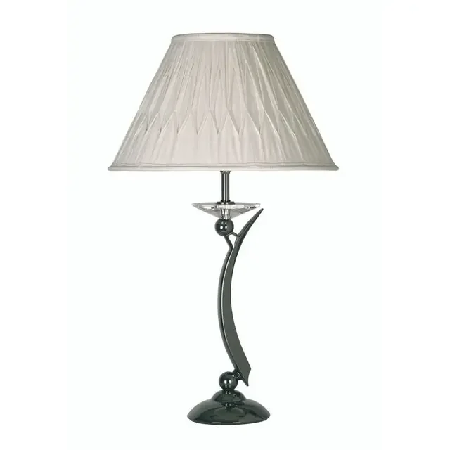 Wroxton Titanium with White Shade Table Lamp
