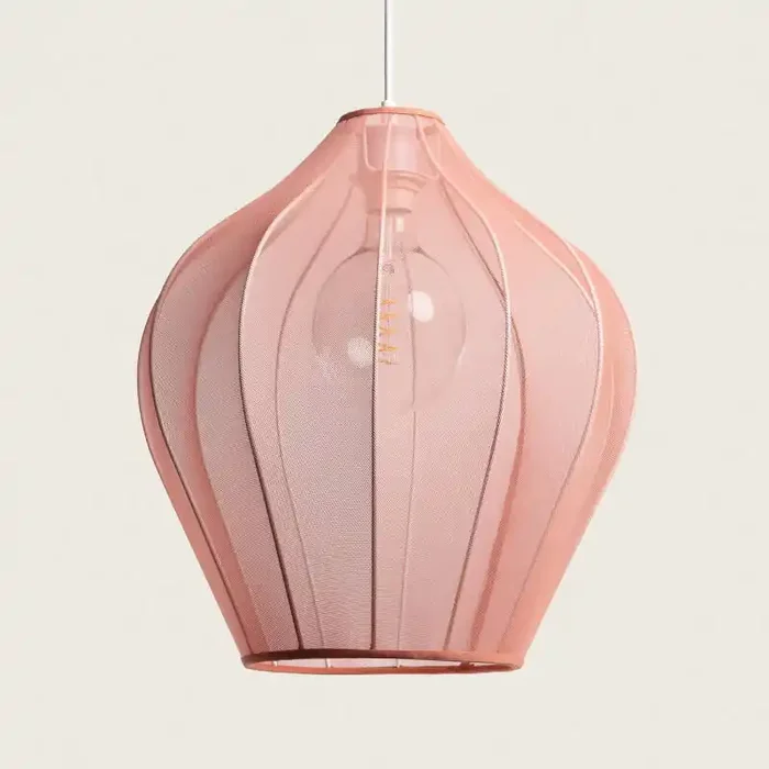 Yara Ø400 mm Metal & Fabric Pendant Lamp – Ledkia