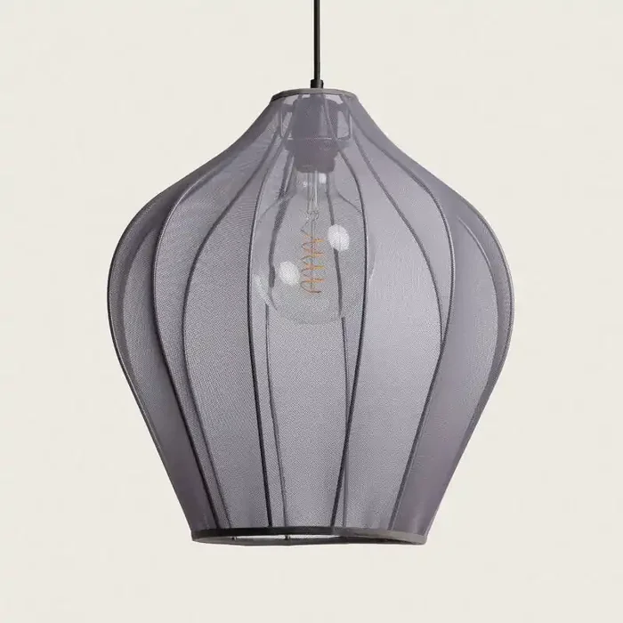 Yara Ø400 mm Metal & Fabric Pendant Lamp – Ledkia