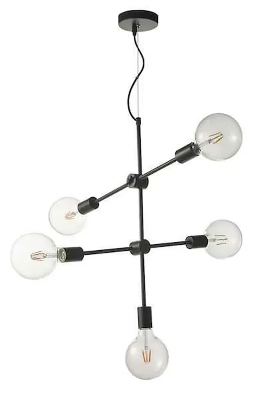 Yonah 5 Light Black Pendant Light
