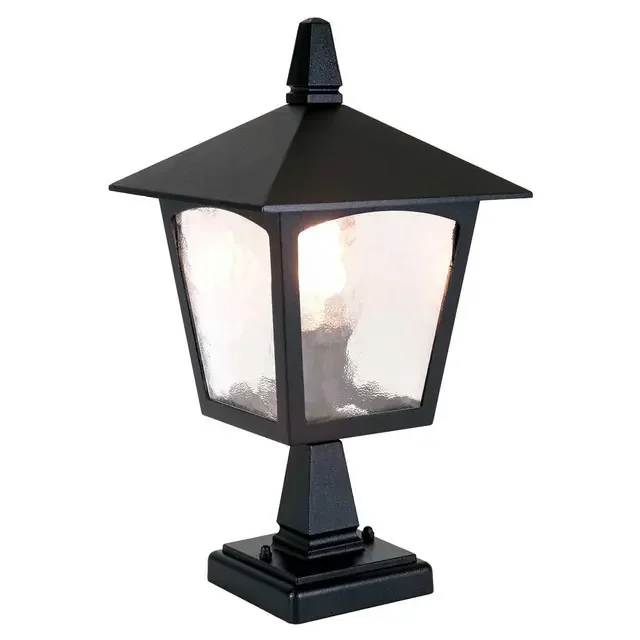 York Black Lantern IP43 Top Post Light