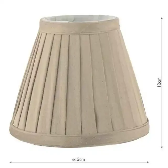 Yovanna 15cm Taupe Pleated Shade Only