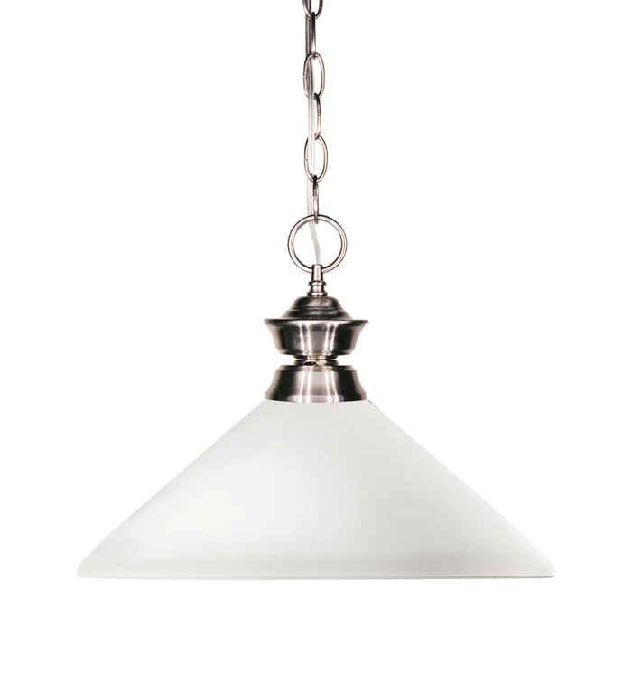 Z-Lite 100701BN-AMO14 Shark One Light Pendant, Brushed Nickel