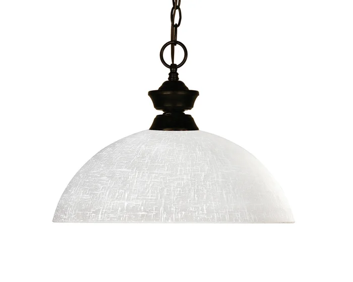 Z-Lite 100701BRZ-DWL14 Riviera One Light Pendant, Bronze