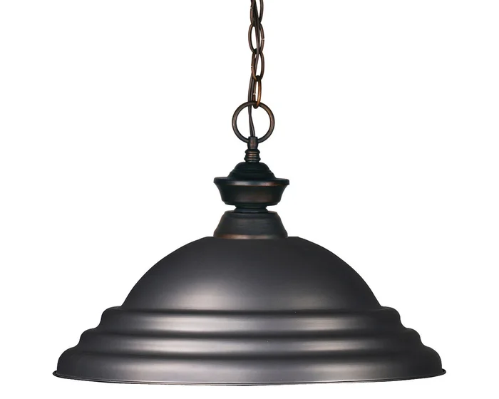 Z-Lite 100701OB-SOB Riviera One Light Pendant, Olde Bronze