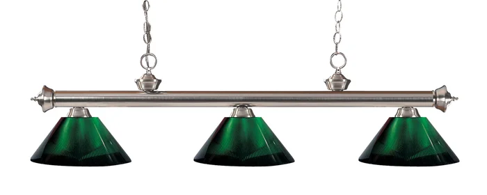 Z-Lite 100703BN-ARG Riviera Three Light Island Pendant, Brushed Nickel