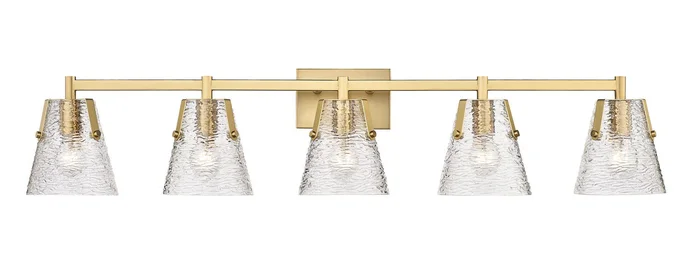 Z-Lite 1101-5V-MGLD Analia Five Light Vanity, Modern Gold