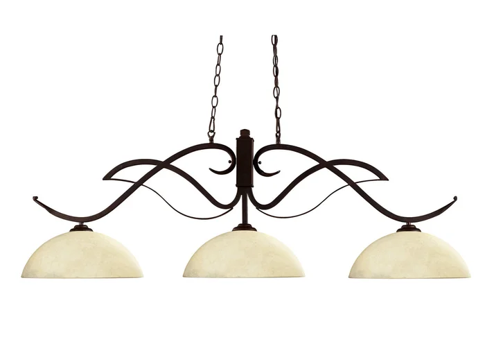 Z-Lite 126BRZ-DGM14 Phoenix Three Light Island Pendant, Bronze