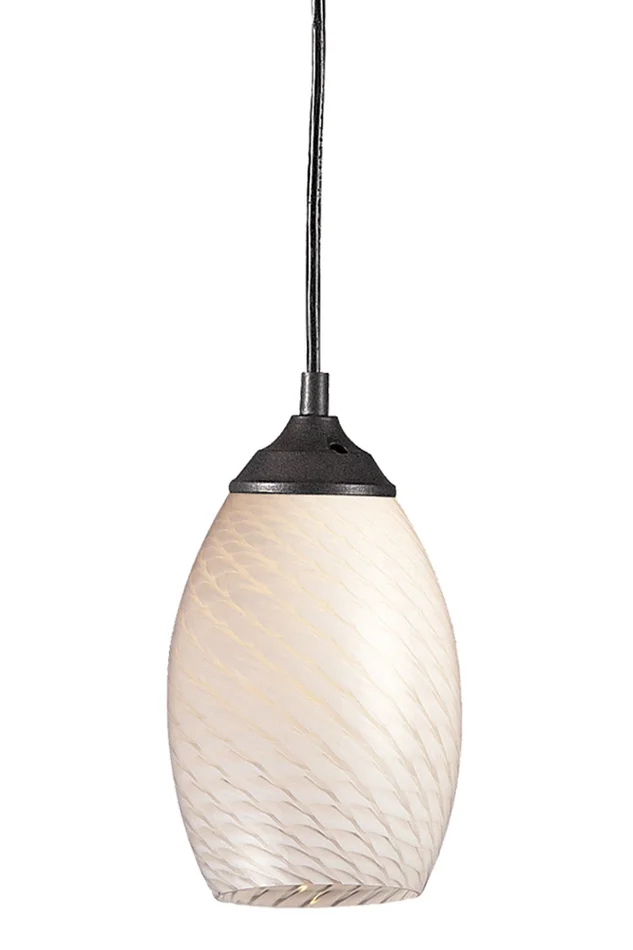 Z-Lite 131-WHITE Jazz One Light Mini Pendant, Sand Black