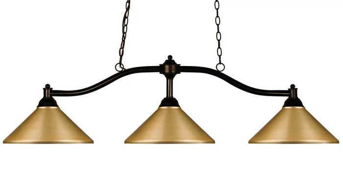 Z-Lite 147BRZ-MSG Chance Three Light Island Pendant, Bronze