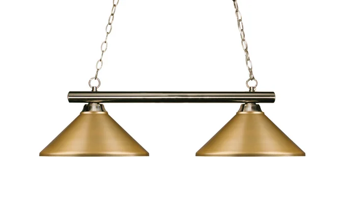 Z-Lite 155-2BN-MSG Sharp Shooter Two Light Island Pendant, Brushed Nickel