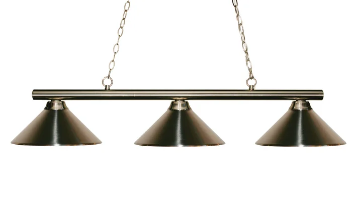 Z-Lite 155-3BN-MBN Sharp Shooter Three Light Island Pendant, Brushed Nickel