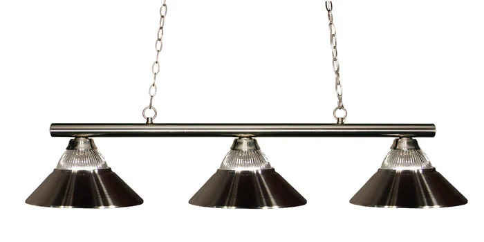 Z-Lite 155-3BN-RBN Sharp Shooter Three Light Island Pendant, Brushed Nickel