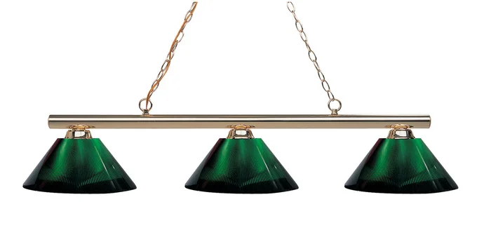 Z-Lite 155-3PB-ARG Sharp Shooter Three Light Island Pendant, Polished Brass