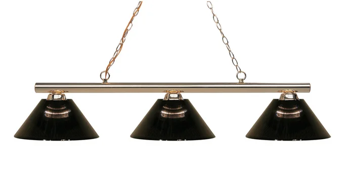 Z-Lite 155-3PB-ARS Sharp Shooter Three Light Island Pendant, Polished Brass