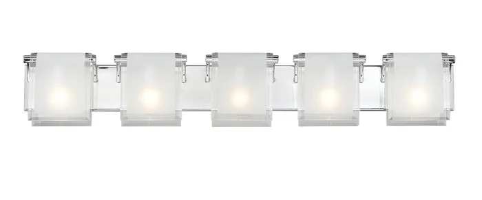 Z-Lite 169-5V Zephyr Five Light Vanity, Chrome