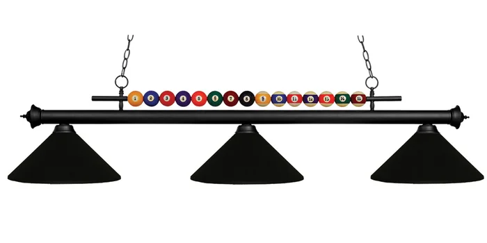 Z-Lite 170MB-MMB Shark Three Light Island Pendant, Matte Black