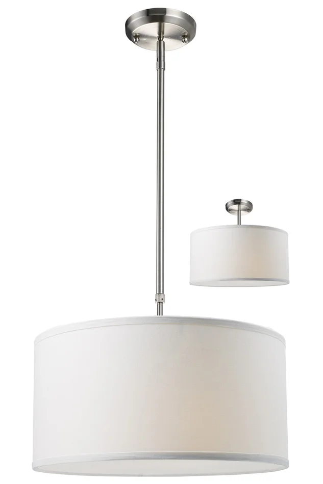 Z-Lite 171-16W-C Albion Three Light Pendant, Brushed Nickel