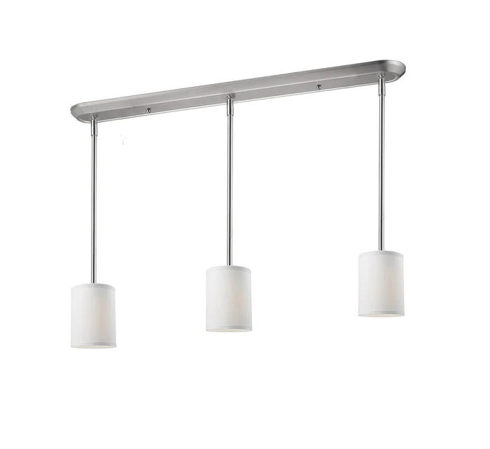 Z-Lite 171-6-3W Albion Three Light Island Pendant, Brushed Nickel