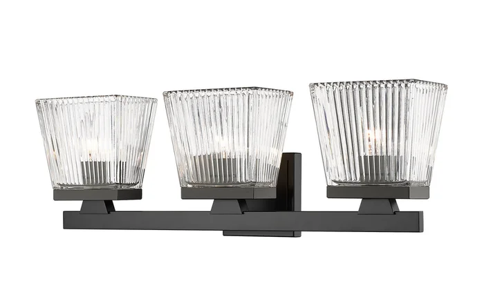 Z-Lite 1936-3V-MB Astor Three Light Vanity, Matte Black