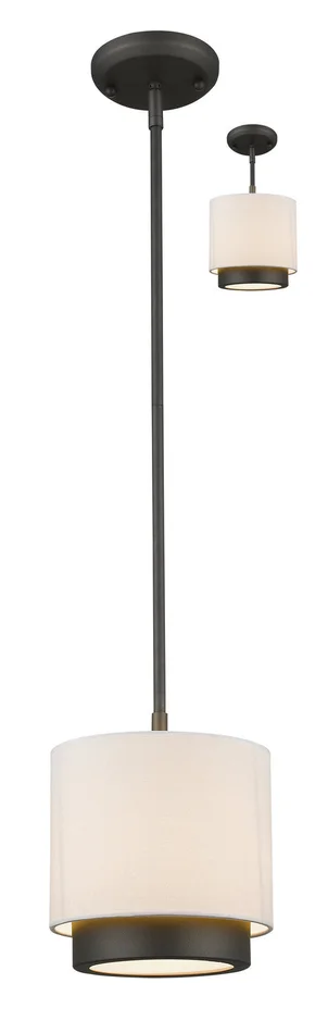 Z-Lite 196-8 Jade One Light Mini Pendant, Factory Bronze
