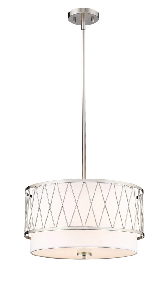 Z-Lite 198-17BN Dalton Three Light Pendant, Brushed Nickel