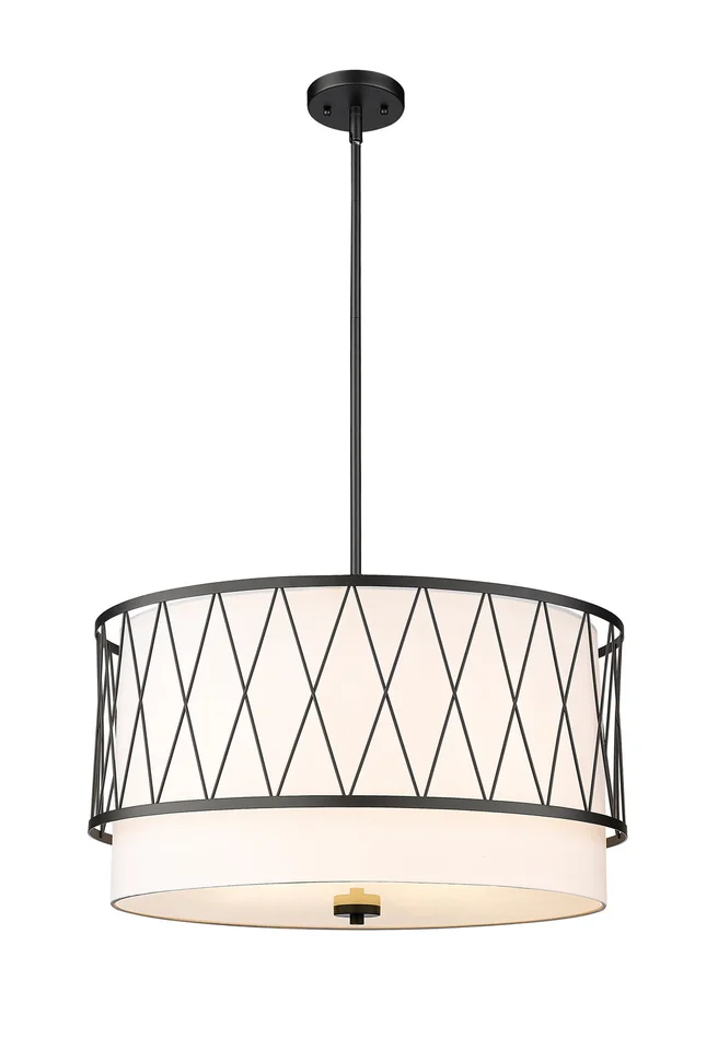 Z-Lite 198-24MB Dalton Four Light Pendant, Matte Black
