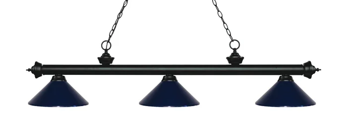 Z-Lite 200-3MB-MNB Riviera Three Light Island Pendant, Matte Black