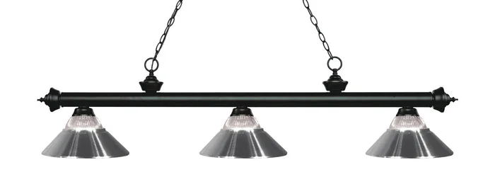 Z-Lite 200-3MB-RCH Riviera Three Light Island Pendant, Matte Black