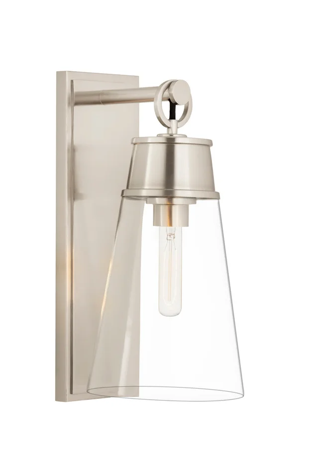 Z-Lite 2300-1SL-BN Wentworth One Light Wall Sconce, Brushed Nickel