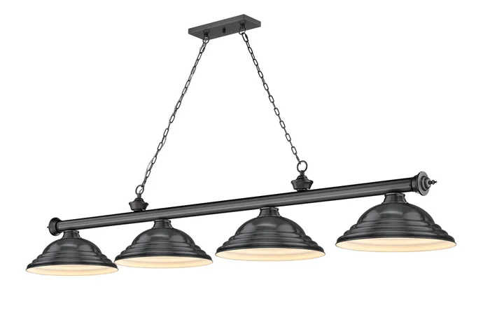 Z-Lite 2306-4BP-SBP Cordon Four Light Island Pendant, Bronze Plate