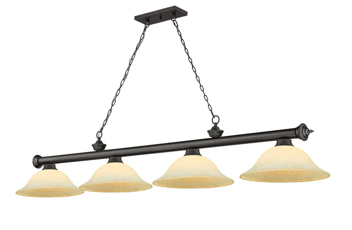 Z-Lite 2306-4BRZ-GM16 Cordon Four Light Island Pendant, Bronze
