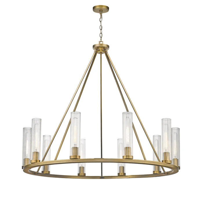 Z-Lite 3031-10RB Beau Ten Light Chandelier, Rubbed Brass