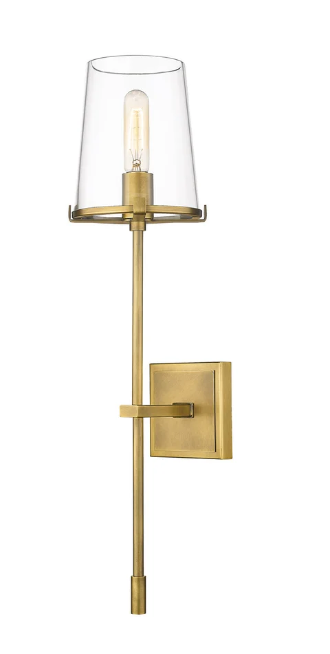 Z-Lite 3032-1S-RB Callista One Light Wall Sconce, Rubbed Brass