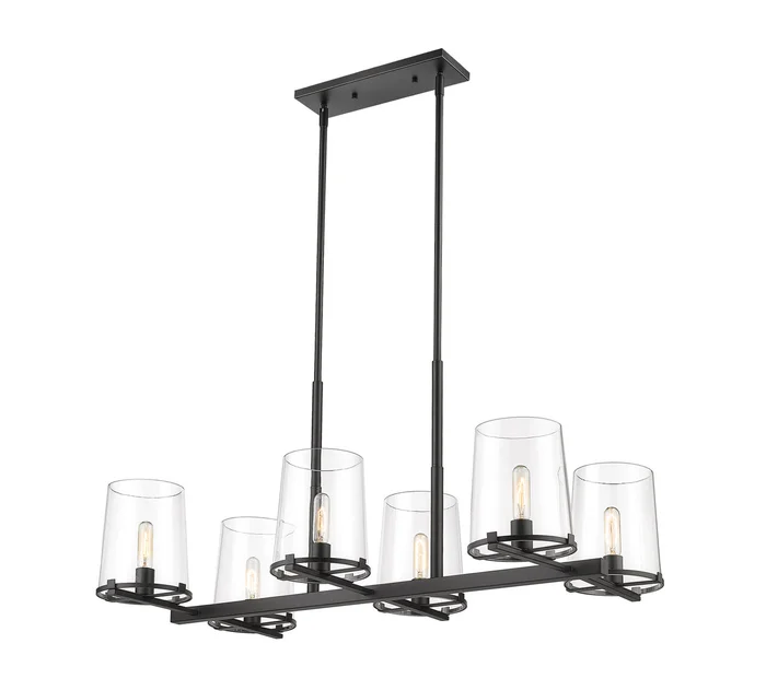 Z-Lite 3032-6L-MB Callista Six Light Chandelier, Matte Black