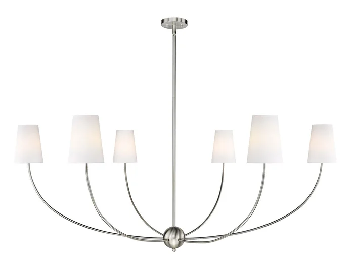 Z-Lite 3040-62BN Shannon Six Light Chandelier, Brushed Nickel