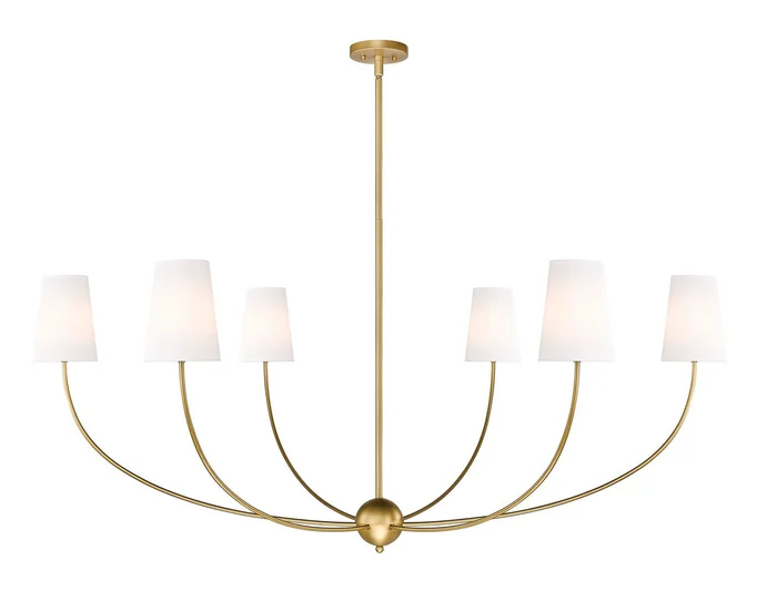 Z-Lite 3040-62RB Shannon Six Light Chandelier, Rubbed Brass