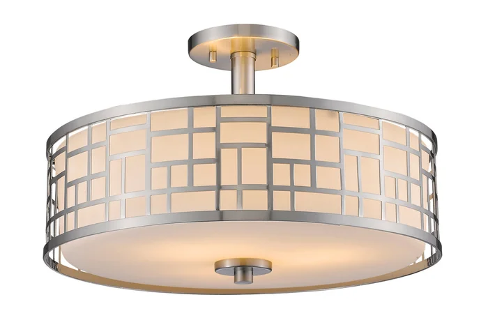 Z-Lite 330-SF16-BN Elea Three Light Semi Flush Mount, Brushed Nickel