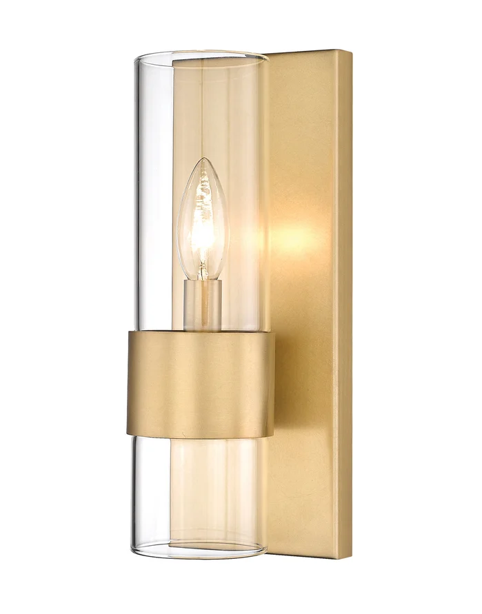 Z-Lite 343-1S-RB Lawson One Light Wall Sconce, Rubbed Brass