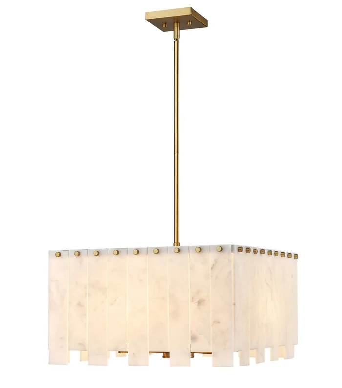 Z-Lite 345P20-RB Viviana Four Light Pendant, Rubbed Brass