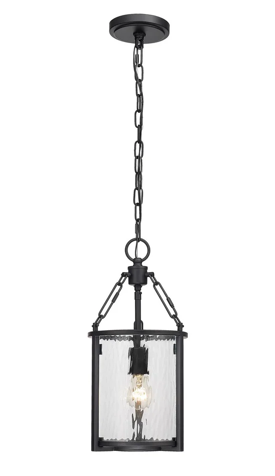 Z-Lite 346P8-MB Barrington One Light Pendant, Matte Black