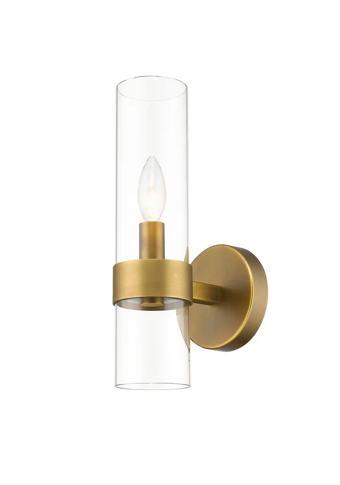 Z-Lite 4008-1S-RB Datus One Light Wall Sconce, Rubbed Brass