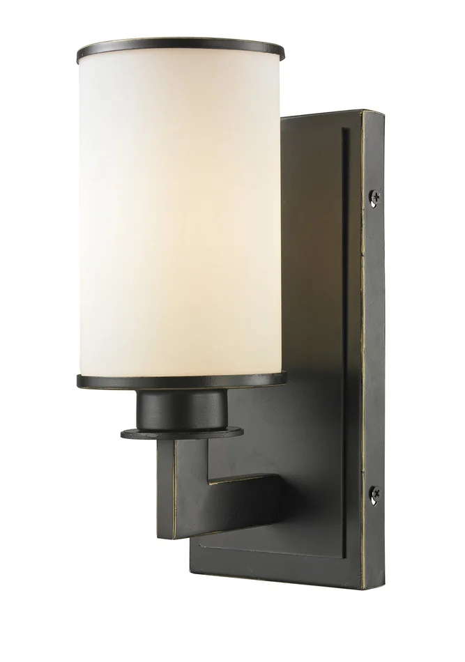 Z-Lite 413-1S Savannah One Light Wall Sconce, Olde Bronze